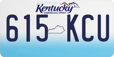 KY license plate 615KCU