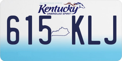 KY license plate 615KLJ