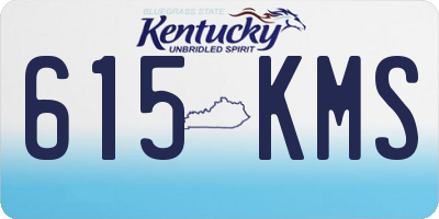 KY license plate 615KMS