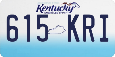 KY license plate 615KRI