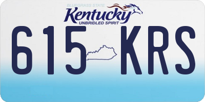 KY license plate 615KRS