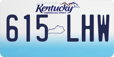 KY license plate 615LHW