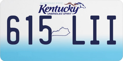 KY license plate 615LII