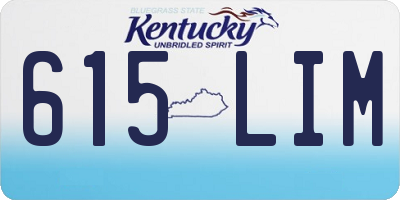 KY license plate 615LIM