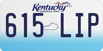 KY license plate 615LIP