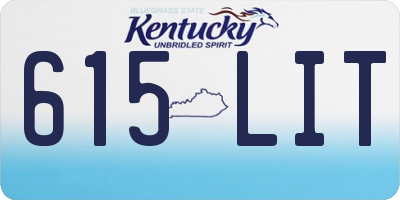 KY license plate 615LIT