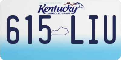 KY license plate 615LIU