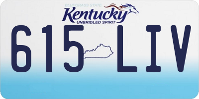 KY license plate 615LIV