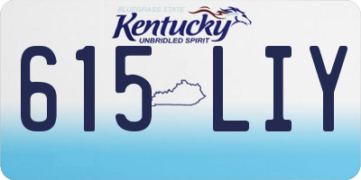 KY license plate 615LIY