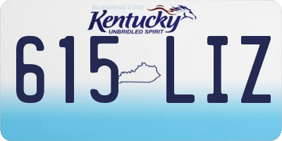 KY license plate 615LIZ