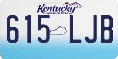 KY license plate 615LJB