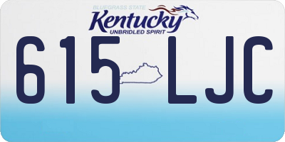 KY license plate 615LJC