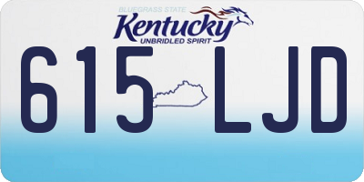 KY license plate 615LJD