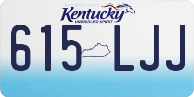 KY license plate 615LJJ