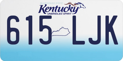 KY license plate 615LJK