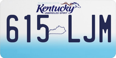 KY license plate 615LJM