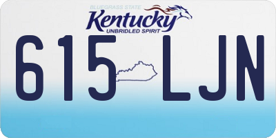 KY license plate 615LJN