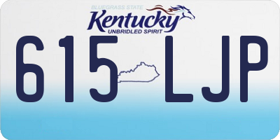 KY license plate 615LJP
