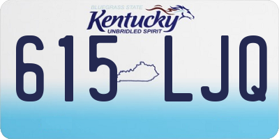 KY license plate 615LJQ