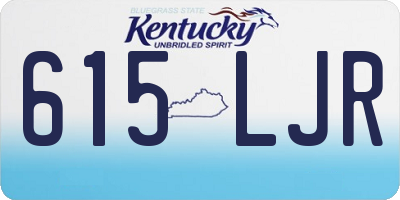 KY license plate 615LJR