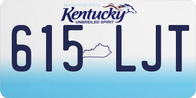 KY license plate 615LJT