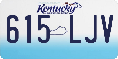 KY license plate 615LJV