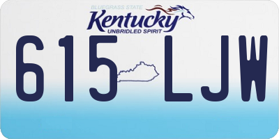 KY license plate 615LJW