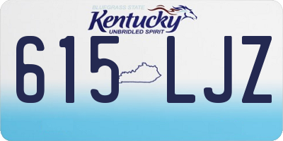 KY license plate 615LJZ