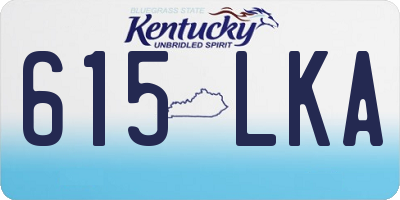 KY license plate 615LKA