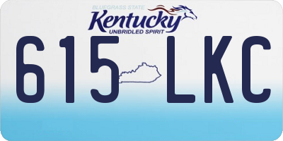 KY license plate 615LKC