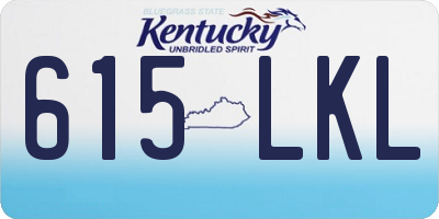 KY license plate 615LKL