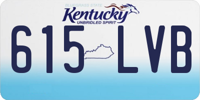KY license plate 615LVB