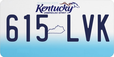 KY license plate 615LVK