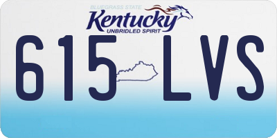KY license plate 615LVS