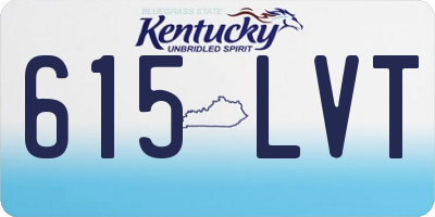 KY license plate 615LVT