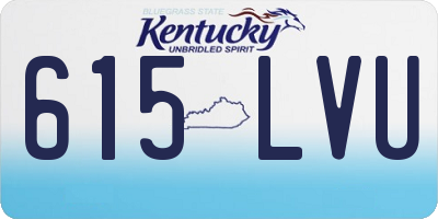 KY license plate 615LVU