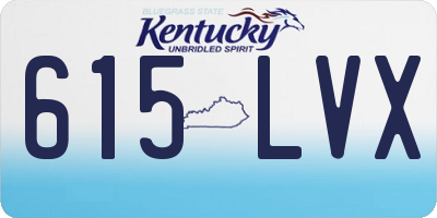 KY license plate 615LVX