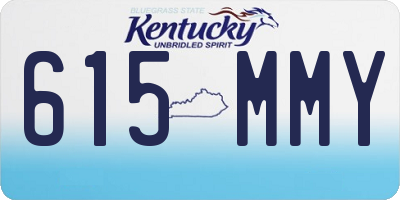 KY license plate 615MMY