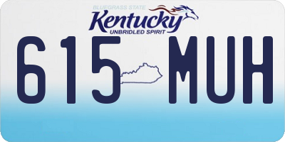 KY license plate 615MUH