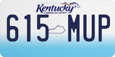 KY license plate 615MUP
