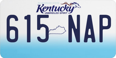 KY license plate 615NAP