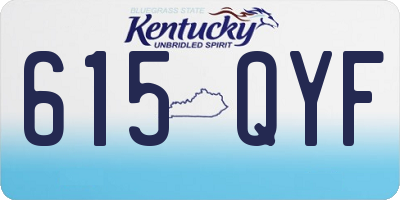 KY license plate 615QYF