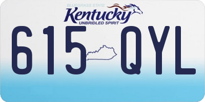 KY license plate 615QYL
