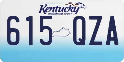 KY license plate 615QZA