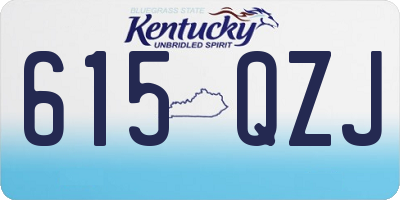 KY license plate 615QZJ