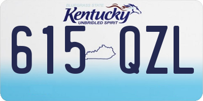 KY license plate 615QZL