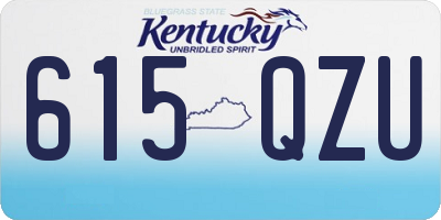 KY license plate 615QZU