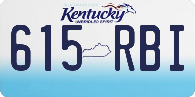 KY license plate 615RBI