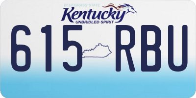 KY license plate 615RBU