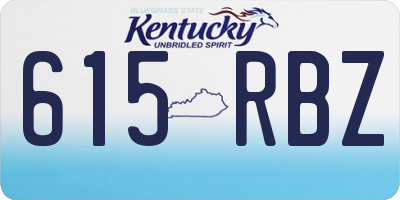 KY license plate 615RBZ